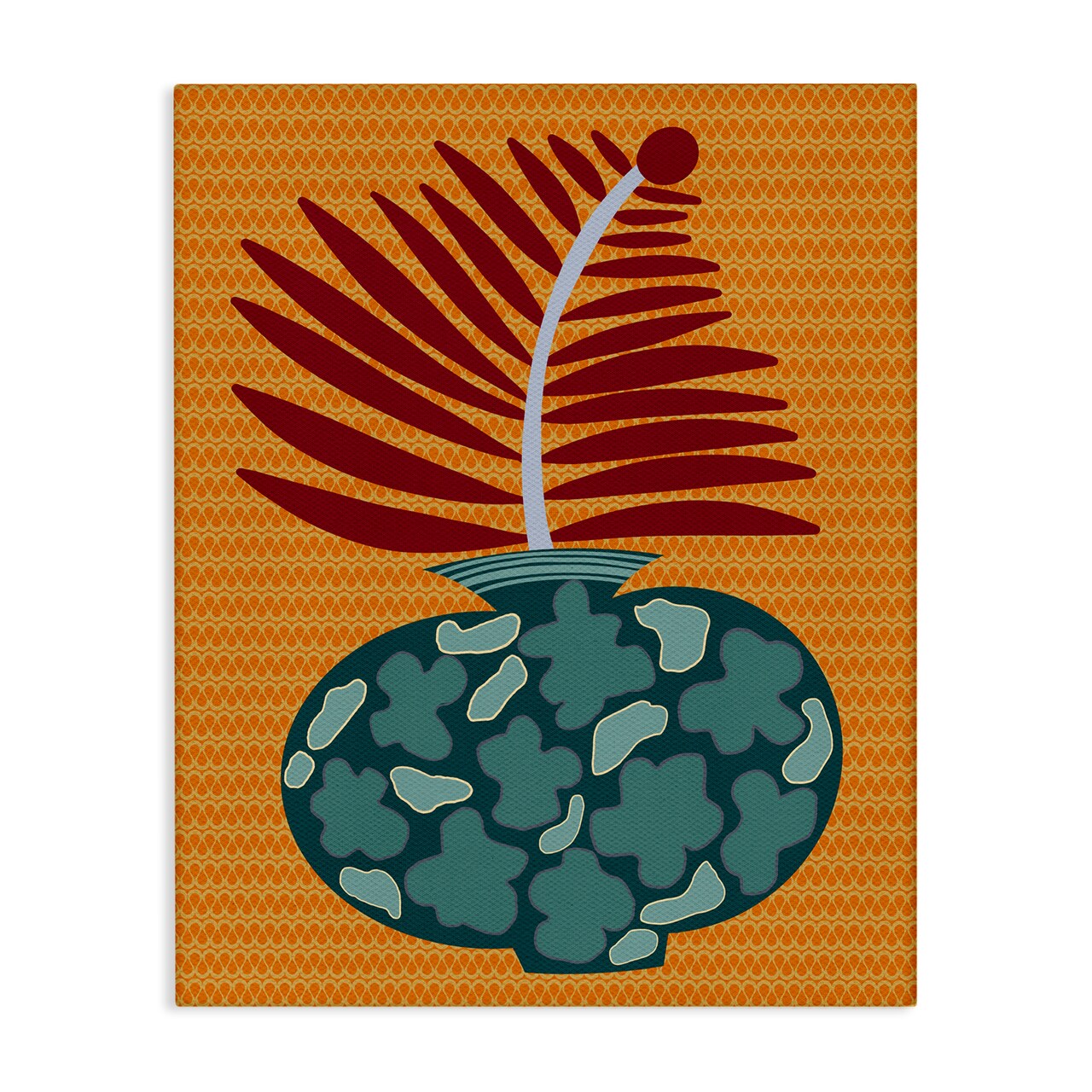 Stupell Industries Modern Vase on Yellow Canvas Wall Art Design by Regina Moore